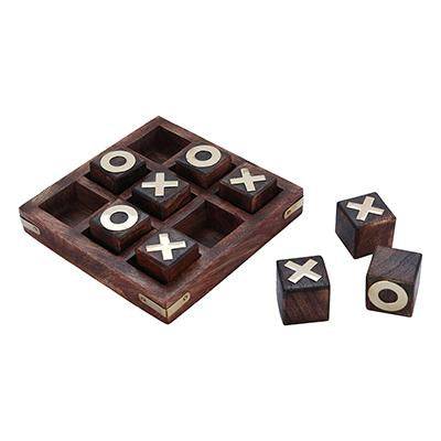 Buy Wooden Noughts and Crosses | TIK Tak Toe Pedagogical Board - Dark Finish | Shop Verified Sustainable Learning & Educational Toys on Brown Living™