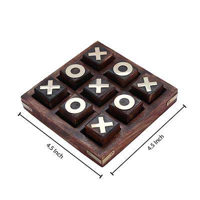 Buy Wooden Noughts and Crosses | TIK Tak Toe Pedagogical Board - Dark Finish | Shop Verified Sustainable Learning & Educational Toys on Brown Living™