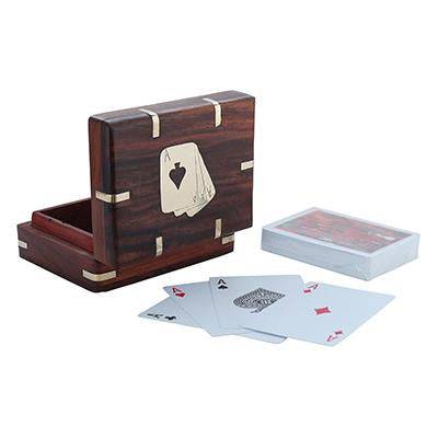 Buy Handmade Wooden Playing Card Box with Free Paper Playing Cards | Shop Verified Sustainable Learning & Educational Toys on Brown Living™