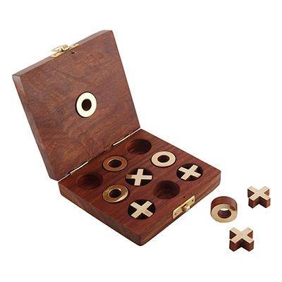 Buy Wooden Tic Tac Toe- Unique Handmade Quality | Family Board Games | Shop Verified Sustainable Learning & Educational Toys on Brown Living™