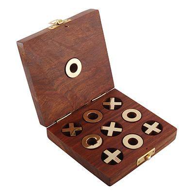 Buy Wooden Tic Tac Toe- Unique Handmade Quality | Family Board Games | Shop Verified Sustainable Learning & Educational Toys on Brown Living™