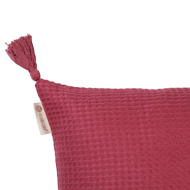 Buy Woven Waffle Cushion Cover (Purple) | Shop Verified Sustainable Covers & Inserts on Brown Living™