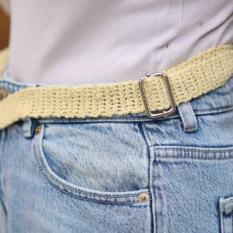 Yellow Crochet Fanny Pack Bag | Verified Sustainable Bags on Brown Living™