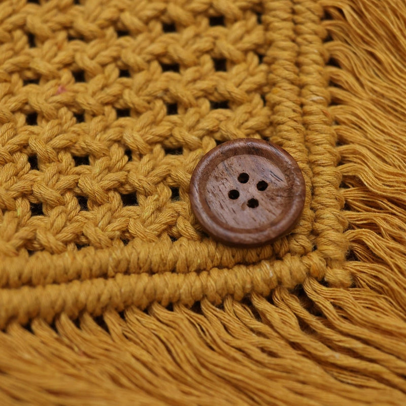 Yellow Macrame Mobile Sling Bag | Verified Sustainable Sling bag on Brown Living™